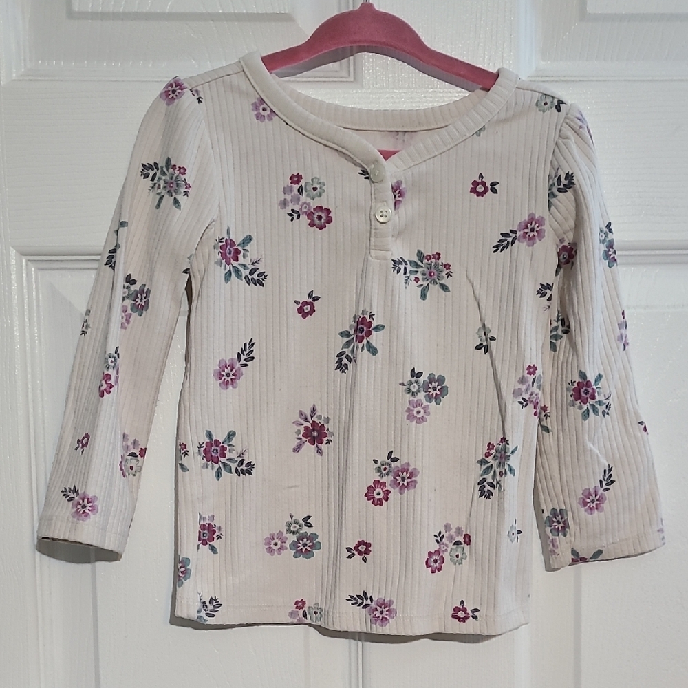 Garanimals Cream Floral Long Sleeve Tee